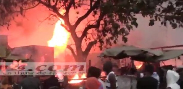 Thiès : Un violent incendie ravage le marché central