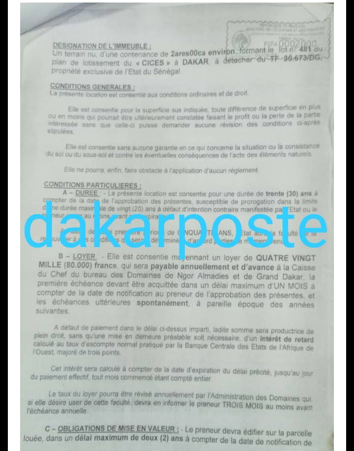 Ce bail que le candidat à la Présidentielle, Ousmane Sonko a "oublié" de...déclarer