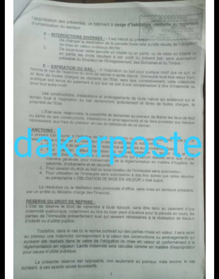 Ce bail que le candidat à la Présidentielle, Ousmane Sonko a "oublié" de...déclarer