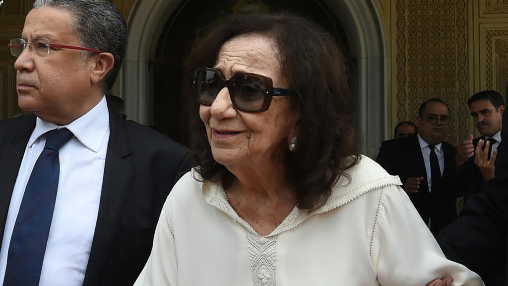 Chadlia Caïd Essebsi, les 27 juillet 2019, lors des funérailles de son époux, Béji Caïd Essebsi
