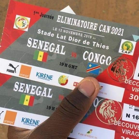 Éliminatoires CAN 2021 / Sénégal – Congo Brazzaville: Grave erreur de la Fédération de Football sur les billets d'entrée! Éliminatoires CAN 2021 / Sénégal – Congo Brazzaville: Grave erreur de la Fédération de Football sur les billets d'entrée!
