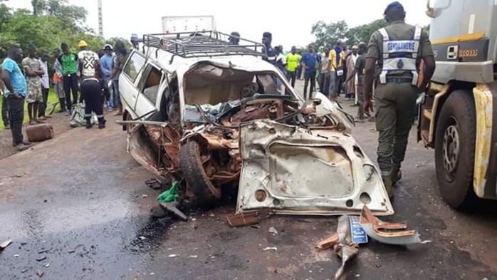 URGENT- Grave accident sur la  sur la route de Kaolack-  Un mort et plusieurs blessés