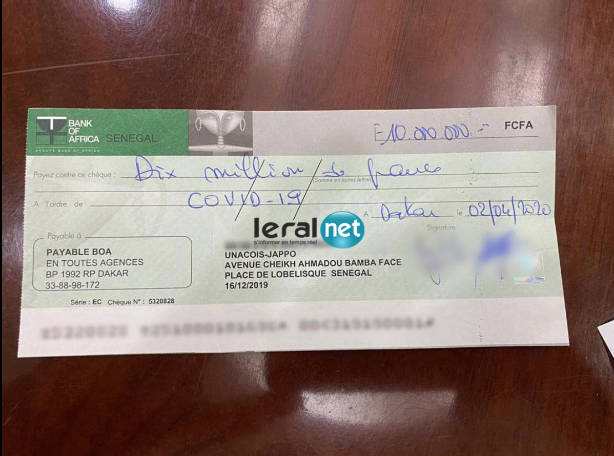 ​Contribution pour  Force Covid 19 – Les généreux bienfaiteurs ont vraiment donné leurs chèques !