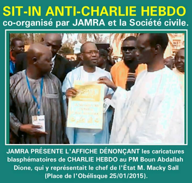 Jamra condamne le terrorisme blasphématoire de "Charlie Hebdo" !