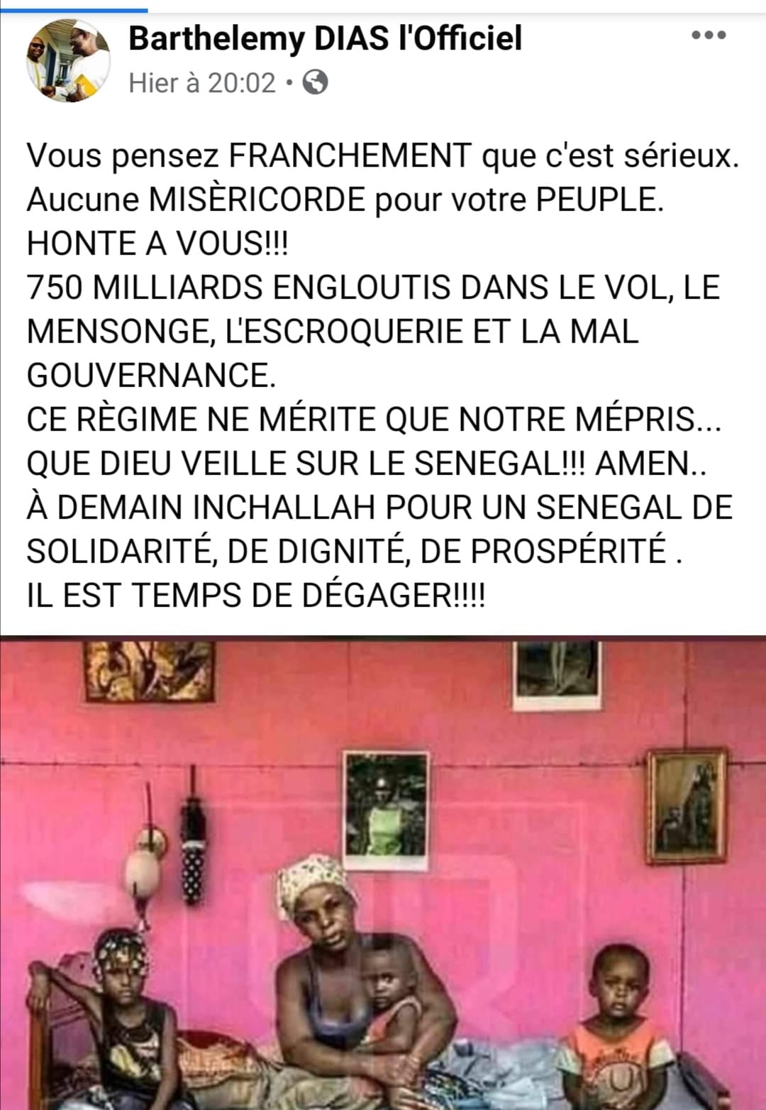 INONDATIONS :La colère de Barthélémy Dias