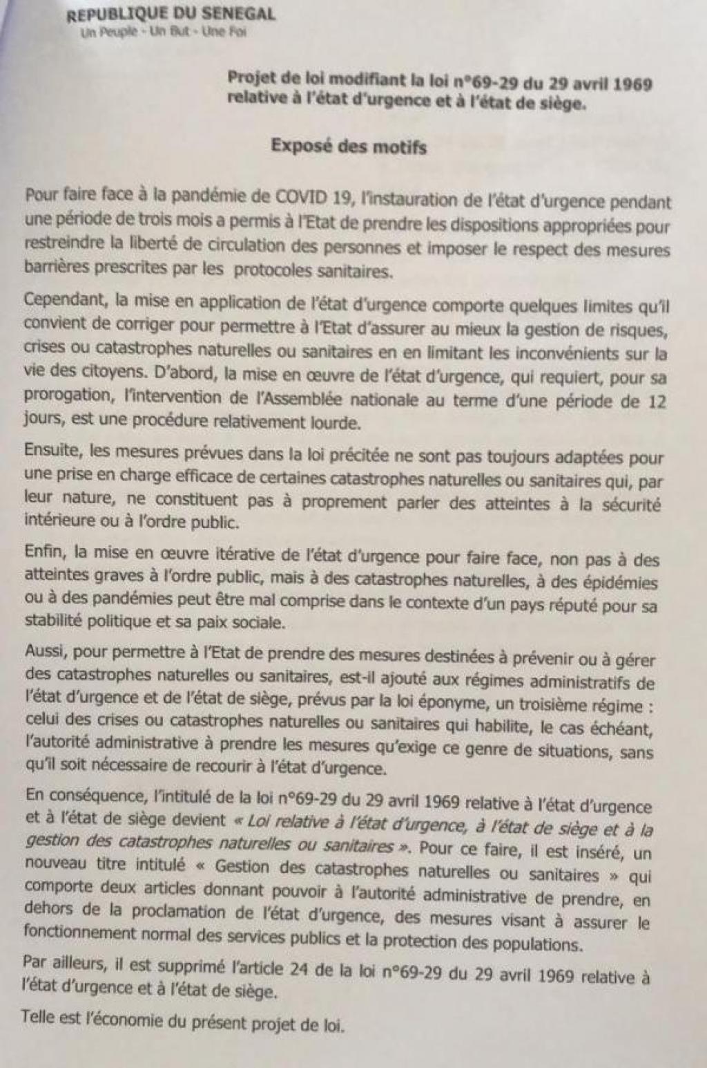 Loi sur l’état d’urgence et l’état de siège : Ce que Macky va changer !