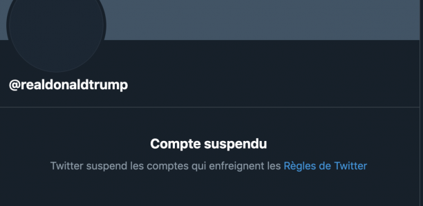 États-Unis : Twitter suspend "de façon permanente" le compte personnel de Donald Trump