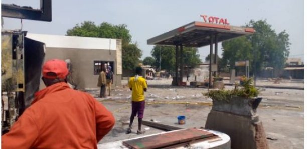 Bignona : La station Total incendiée, le domicile du préfet attaqué, 6 jeunes arrêtés
