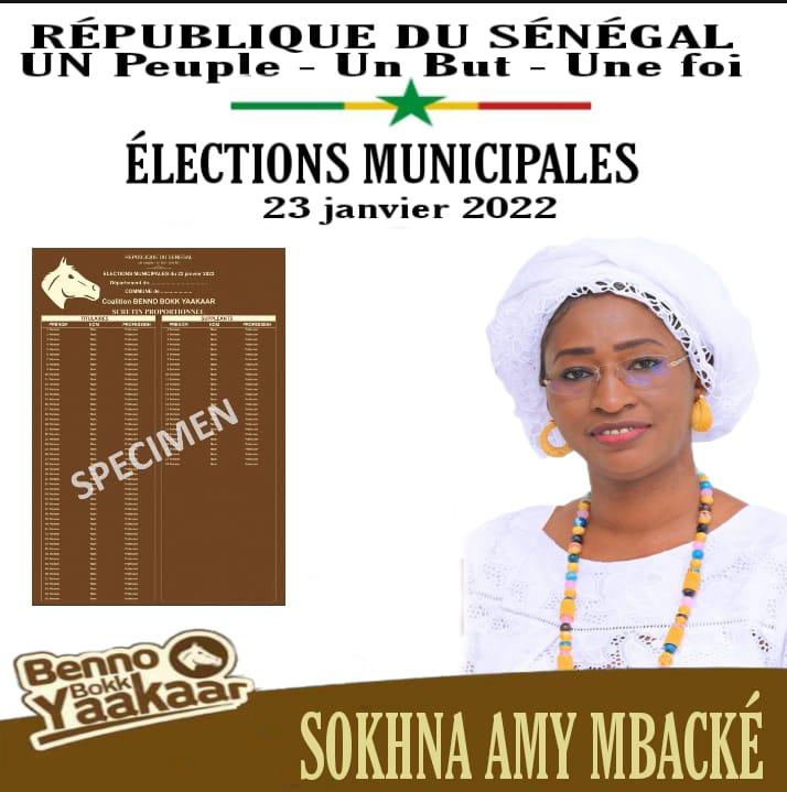 ​2ème sur la liste départementale de Mbacké, Sokhna Amy Mbacky en pleine action de bienfaisance