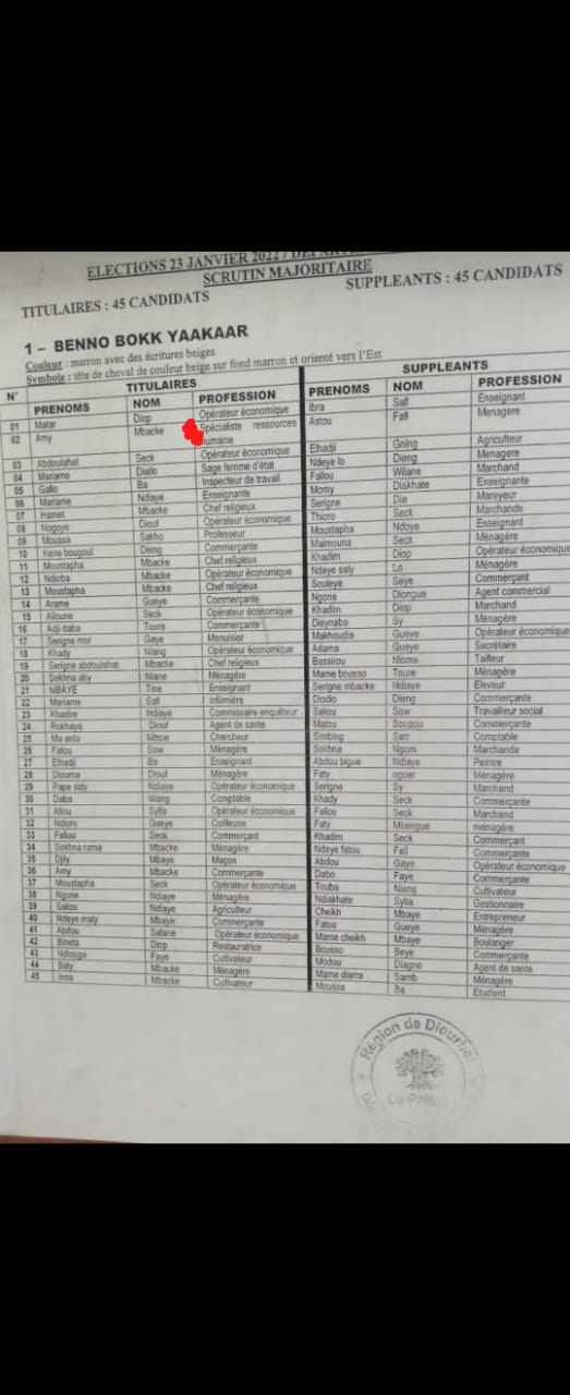 ​2ème sur la liste départementale de Mbacké, Sokhna Amy Mbacky en pleine action de bienfaisance