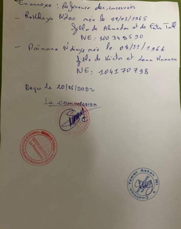 Liste nationale Benno Bokk Yaakar: le mandataire de "Yewwi" décéle une entorse à la parité