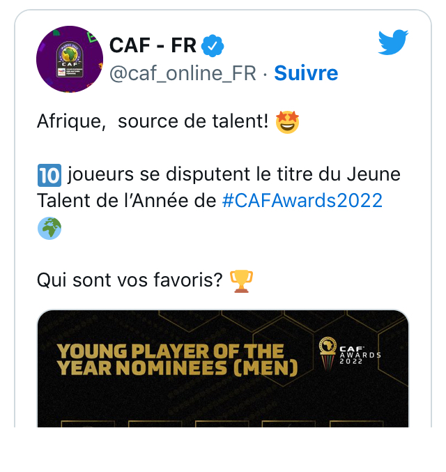 Caf Awards: Pape Matar Sarr nominé dans la catégorie du meilleur jeune joueur africain de l’année