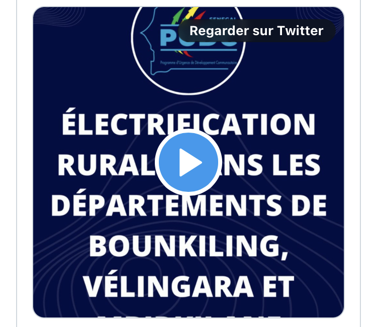 Electrification rurale dans les départements de Bounkiling, Vélingara et Mbirkilane.