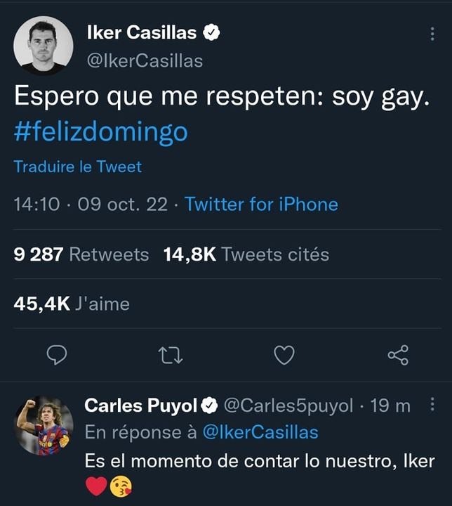 « Je suis gay » : Le coming out d’Iker Casillas qui déchaîne la toile