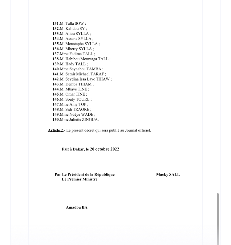 Dakaractu - Haut Conseil des Collectivités Territoriales : Le Président dresse la liste des 150 membres