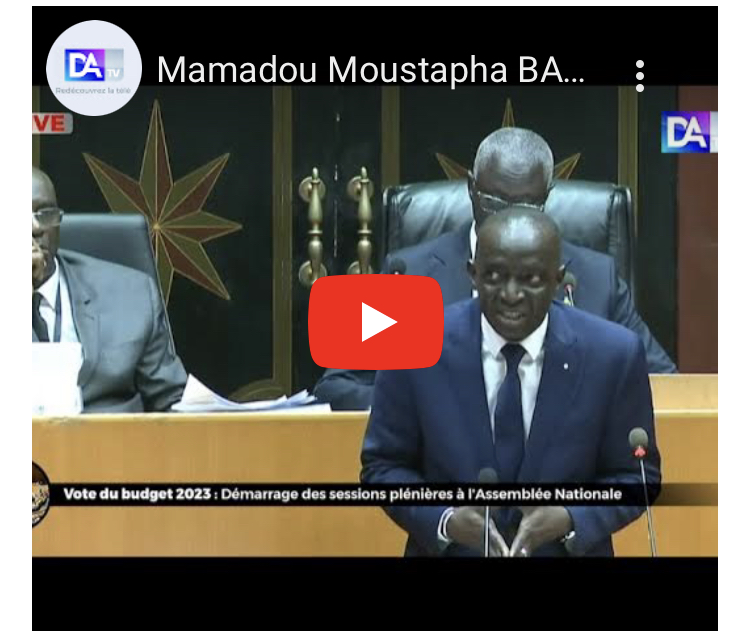 Mamadou Moustapha Ba, Ministre des Finances et du Budget : « Il nous fallait nous endetter pour..., l'encours de la dette en fin Juin, et fin Décembre sera… »