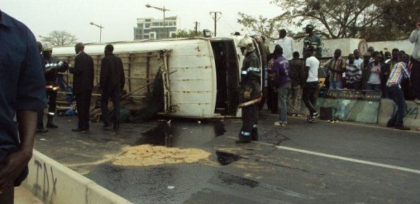 Accident à Allou Kagne: Un car Ndiaga Ndiaye s’est renversé et des blessés graves enregistrés