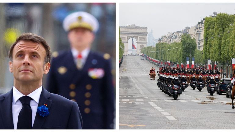 Seul et sans public : Emmanuel Macron commémore le 8 mai 1945