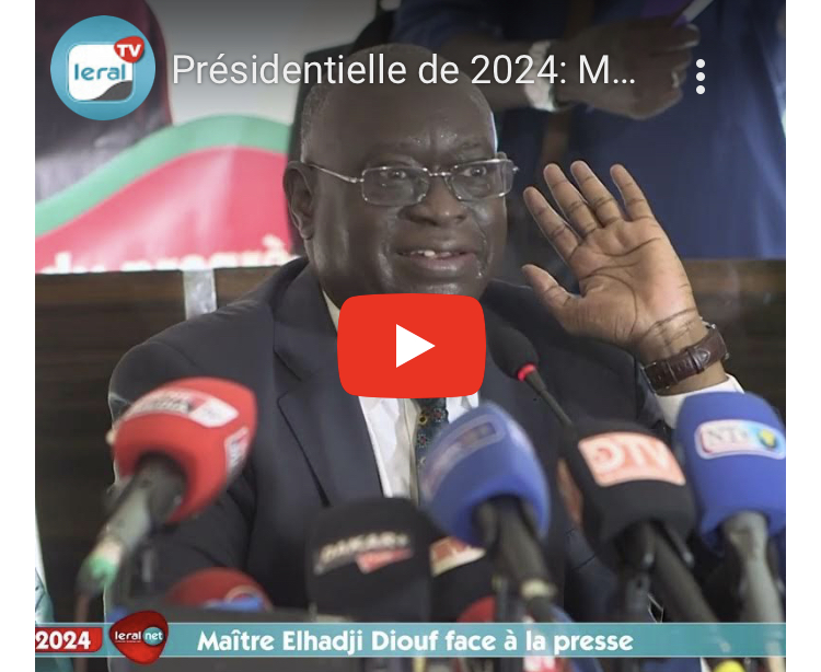 Maitre El Hadji Diouf déclare sa candidature à l'élection présidentielle de 2024