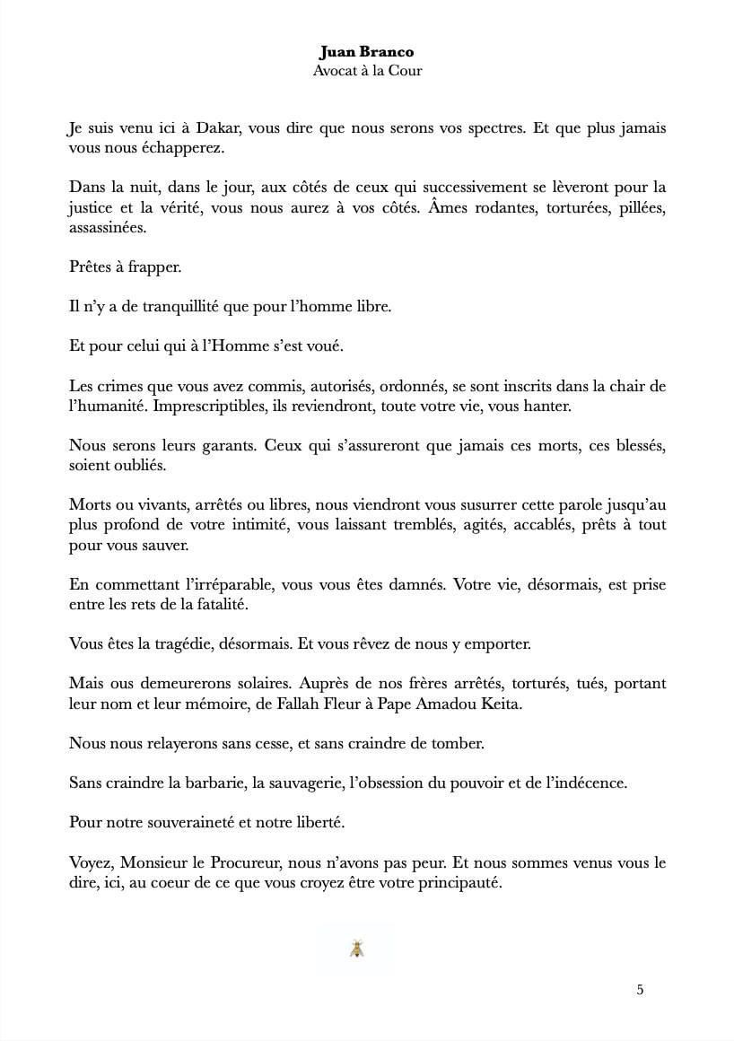 Entré par on ne sait comment à Dakar, le pied de nez de Juan Branco aux autorités Sénégalaises (Document)