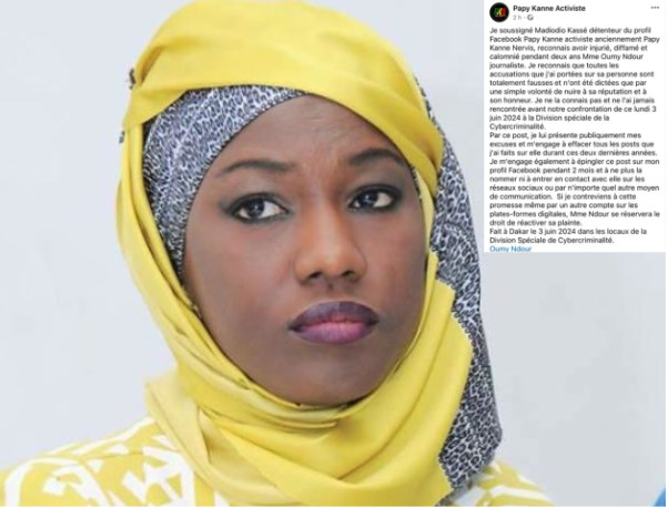 Cybercriminalité: La journaliste Oumy Ndour fait punir un activiste Cybercriminalité: La journaliste Oumy Ndour fait punir un activiste