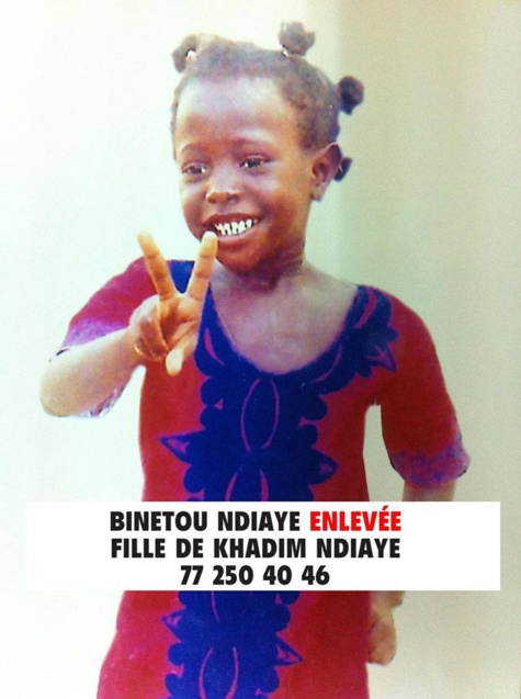 Enlevée à Rufisque, la petite Binetou Ndiaye retrouvée à ...Ziguinchor