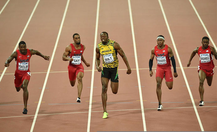Athlétisme – Usain Bolt décroche à Pékin un troisième titre mondial sur 100 mètres