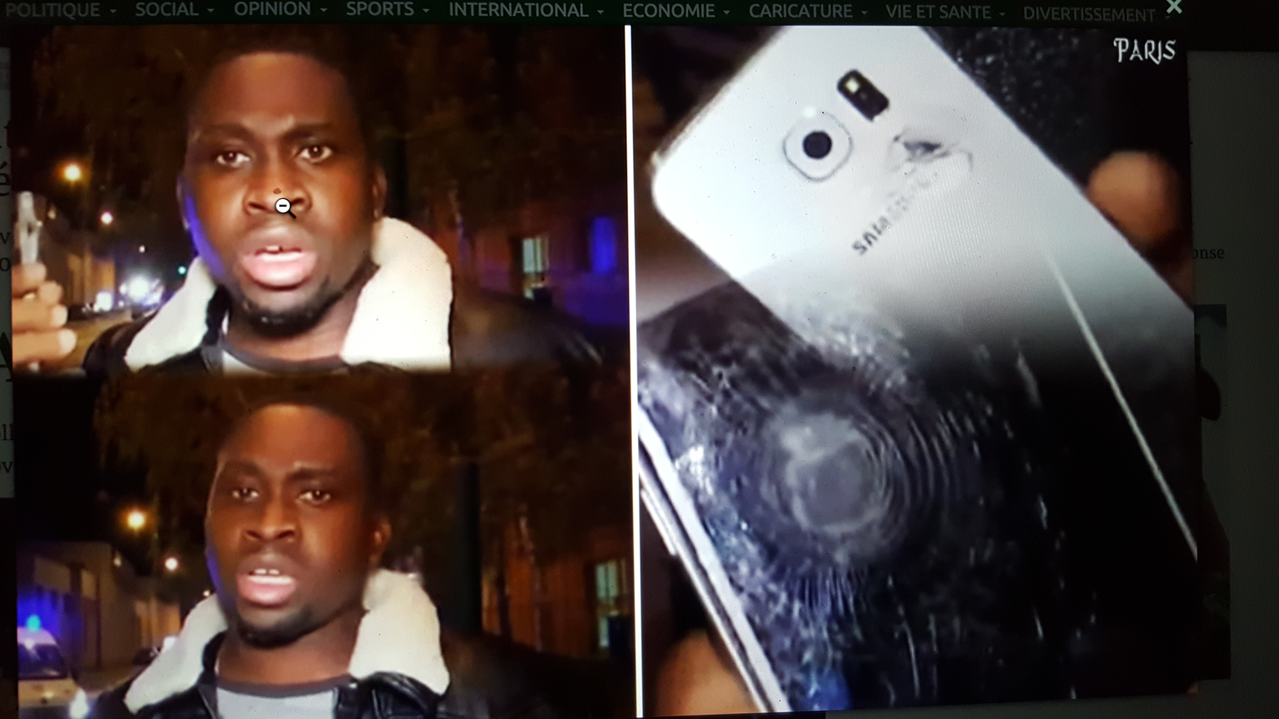 Comment un  Gabonais a  échappé à la mort lors du carnage à Paris, sauvé par son téléphone