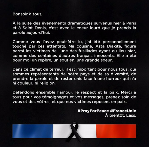 Attentats à Paris : Lassana Diarra endeuillé