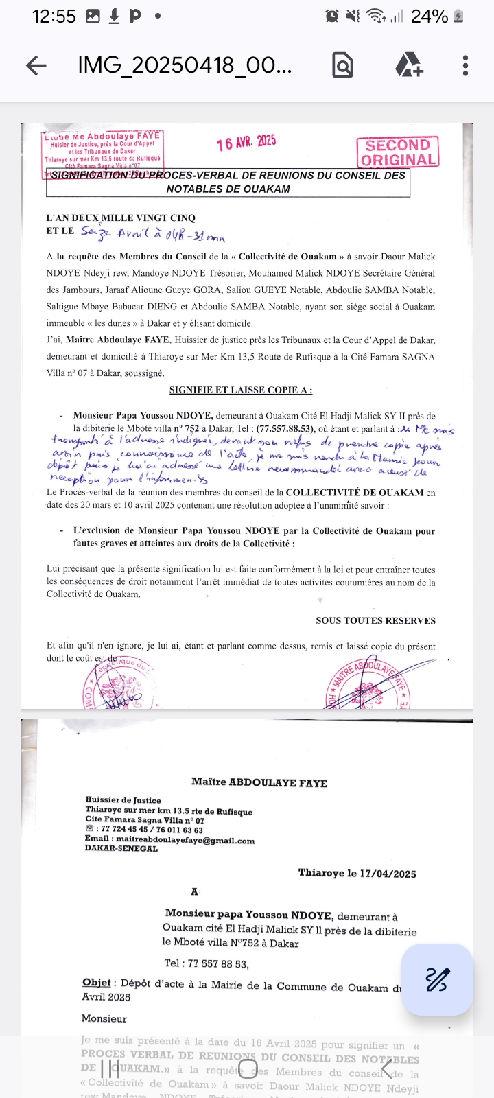 Le Jaraaf Pape Youssou Ndour exclu du Conseil des Notables de Ouakam 