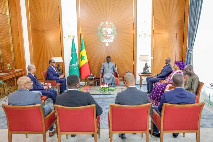 Le  président de la Banque africaine de développement (BAD), Akinwumi Adesina, reçu par le Pr Diomaye Faye
