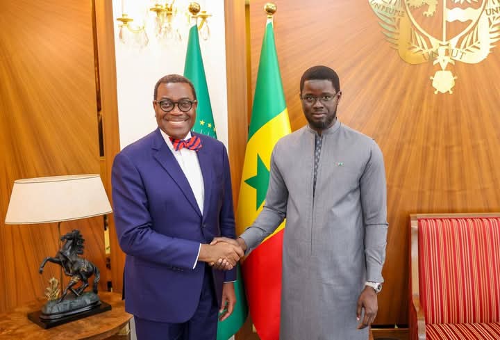 Le  président de la Banque africaine de développement (BAD), Akinwumi Adesina, reçu par le Pr Diomaye Faye