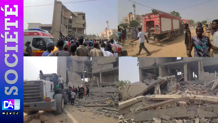 ( Images ) TOUBA -Effondrement d’un immeuble en reconstruction à Touba: 02 morts déjà enregistrés … Plusieurs maçons dans les décombres
