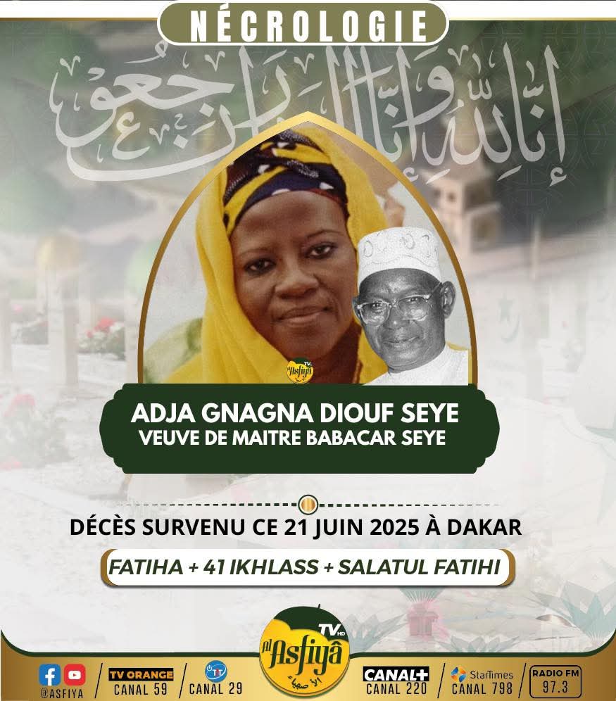 La veuve de feu Me Babacar Sèye n'est plus !