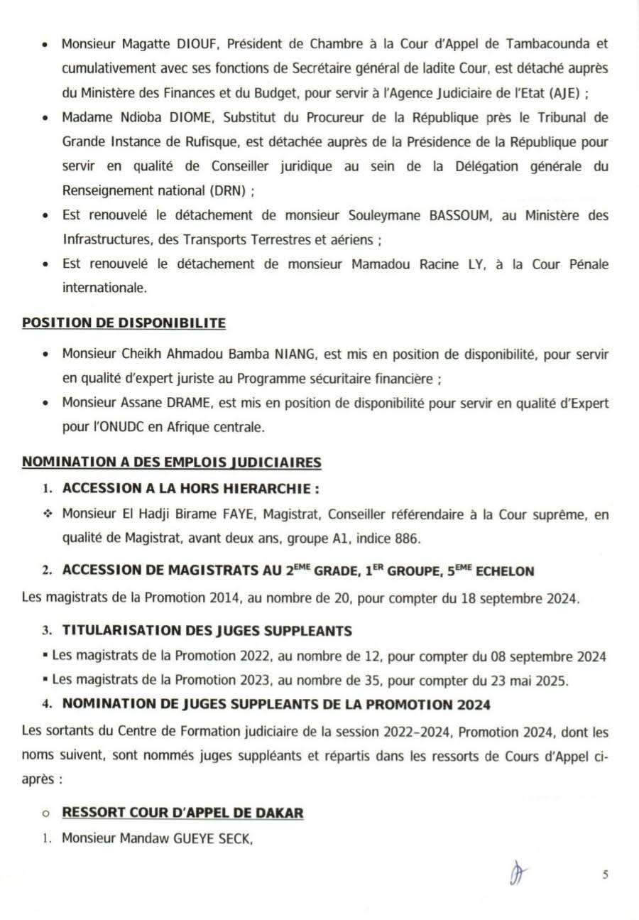[Documents] Conseil supérieur de la magistrature : vaste mouvement au sein de la justice