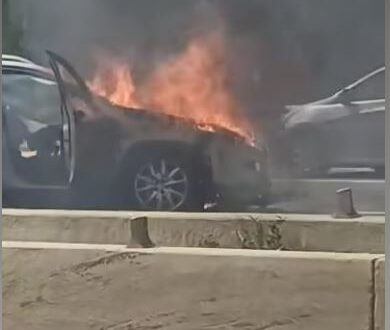 Autoroute à péage : une voiture prend feu en pleine circulation