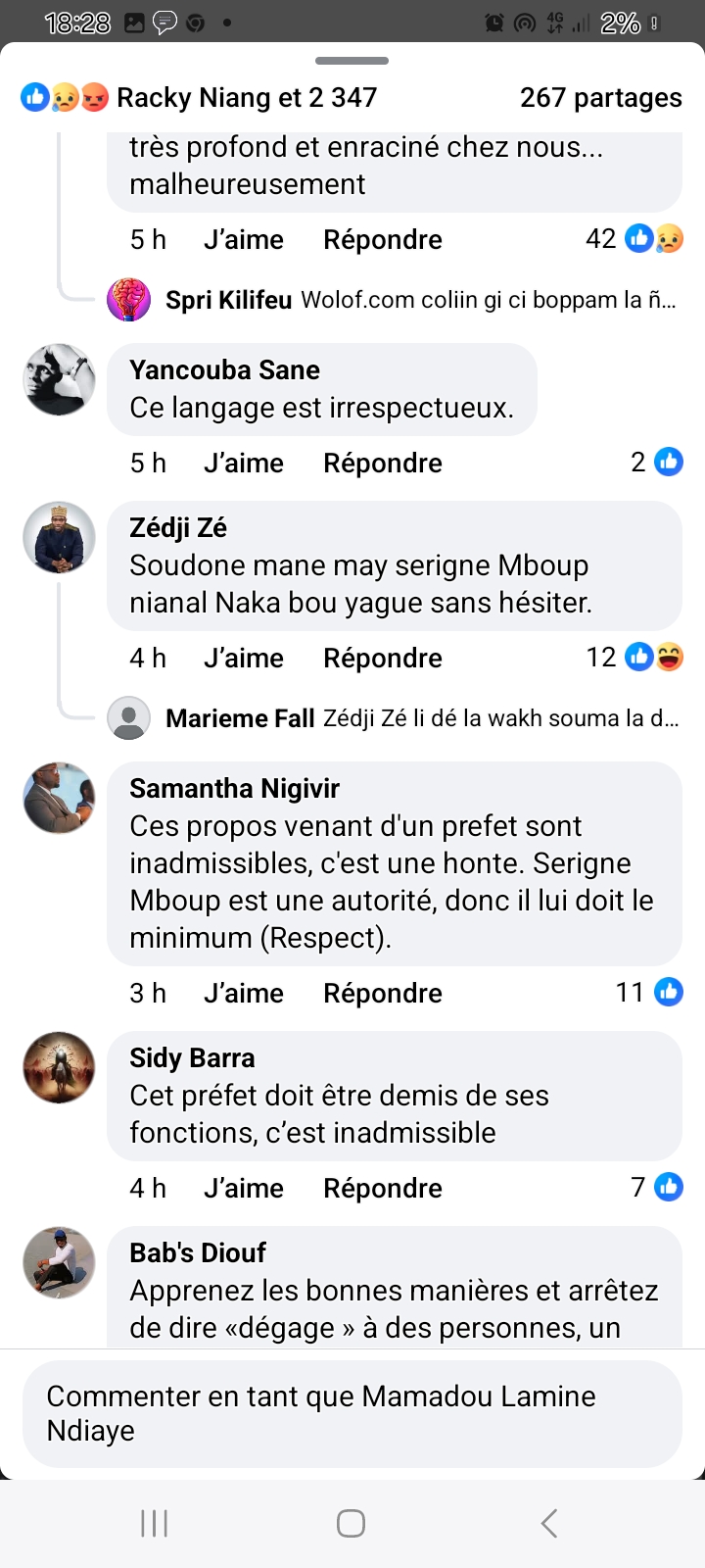 Ordonnant de "faire dégager " l'édile de Kaolack, des Sénégalais réclament le limogeage du préfet Latyr Ndiaye