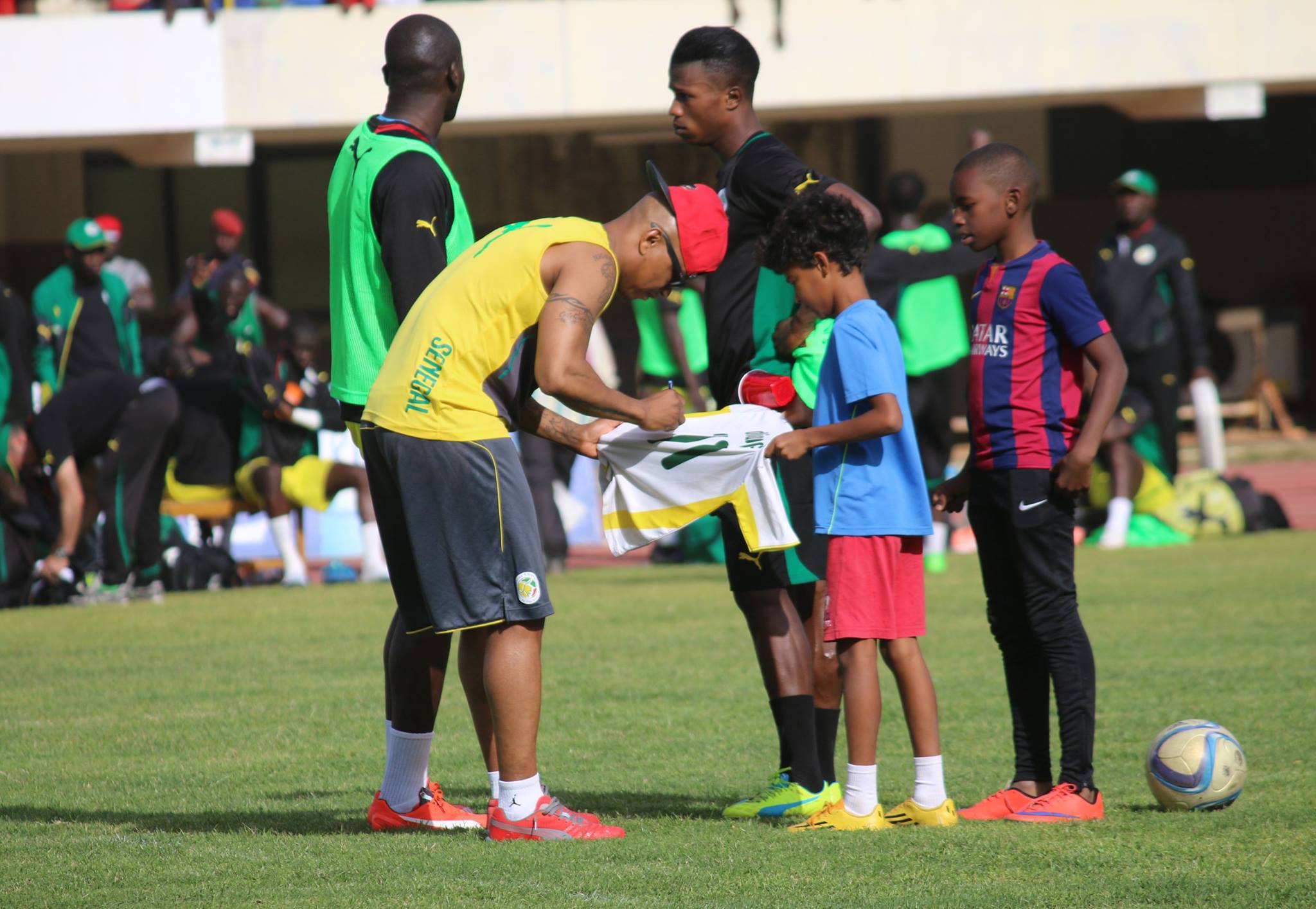 Elhaj Diouf, star à l'entrainement des "Lions"