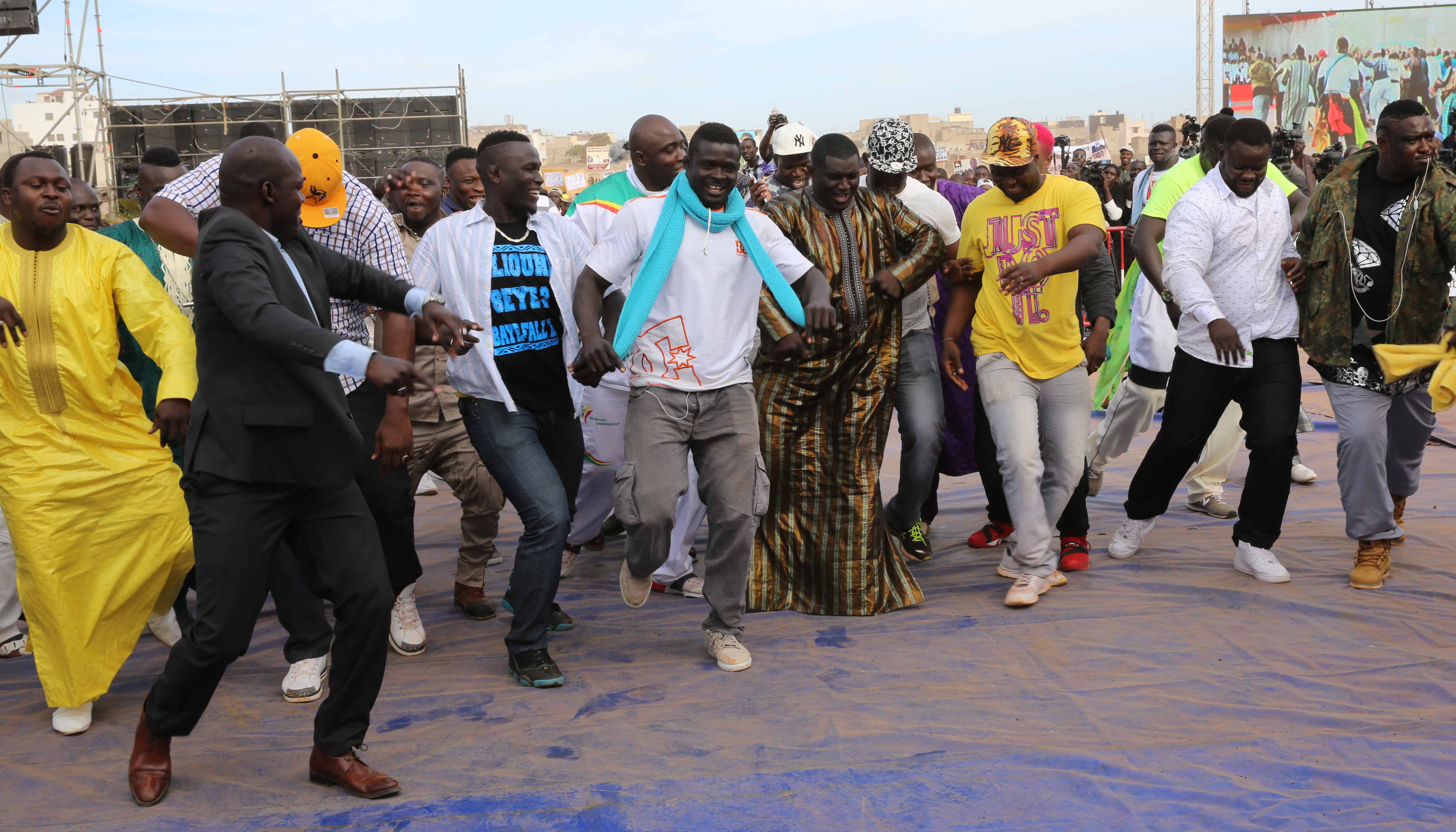 Images de la pose de la première pierre de l'arène nationale de lutte Sénégalaise