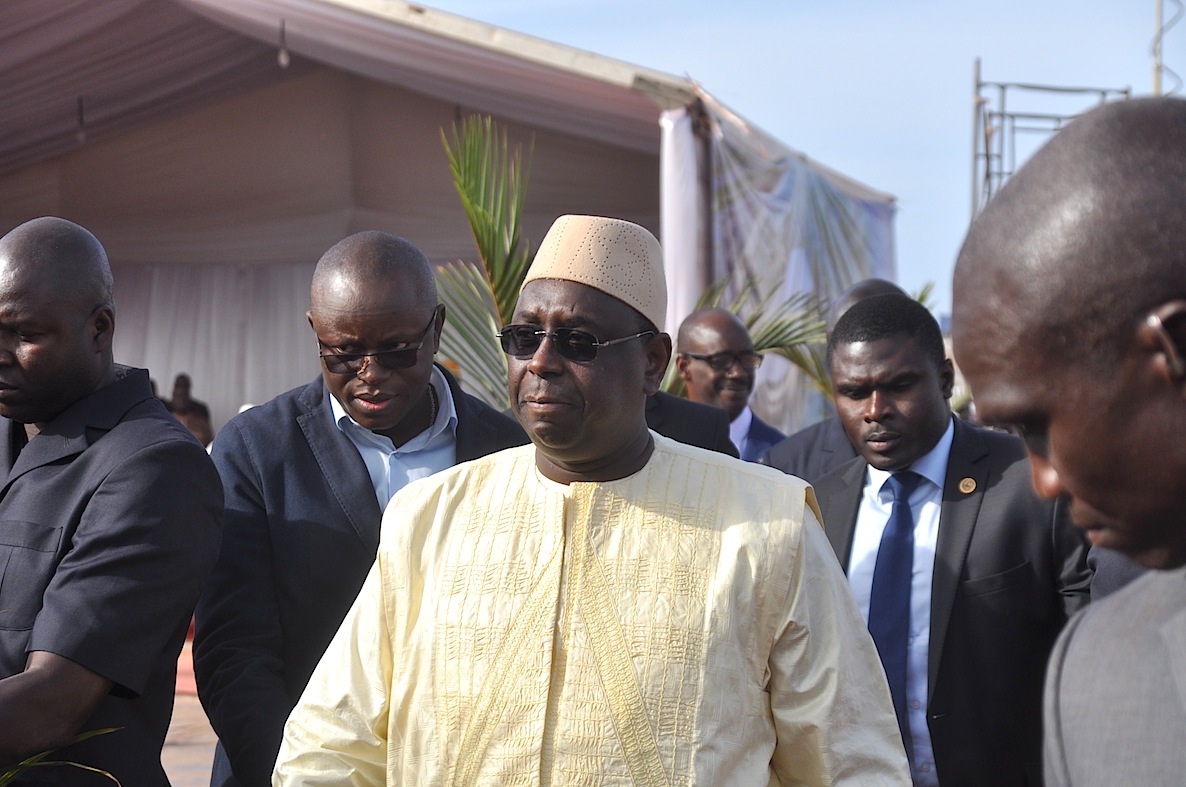 Images de la pose de la première pierre de l'arène nationale de lutte Sénégalaise