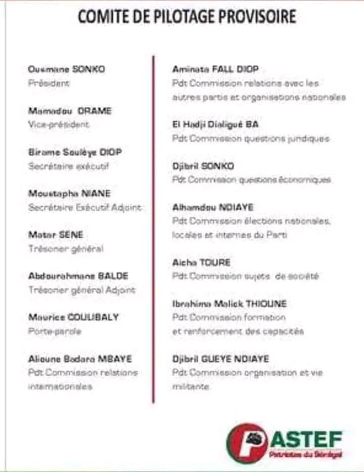 Voici la Photo de famille des 7 membres fondateurs de Pastef (Malang SONKO )