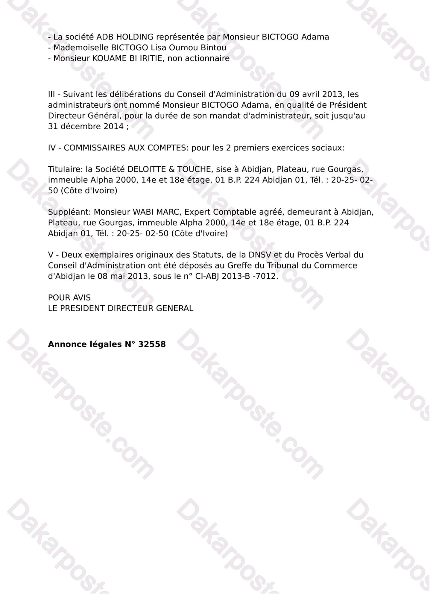 ENQUÊTE !   Suite et pas fin...  Ce qui n'a jamais été dit sur l'affaire Adama Bictogo (DOCUMENT EXCLUSIF) ENQUÊTE !   Suite et pas fin...  Ce qui n'a jamais été dit sur l'affaire Adama Bictogo (DOCUMENT EXCLUSIF)