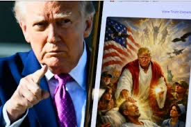 Trump présenté en Jésus: face aux accusations de «blasphème», le président américain retire l'image