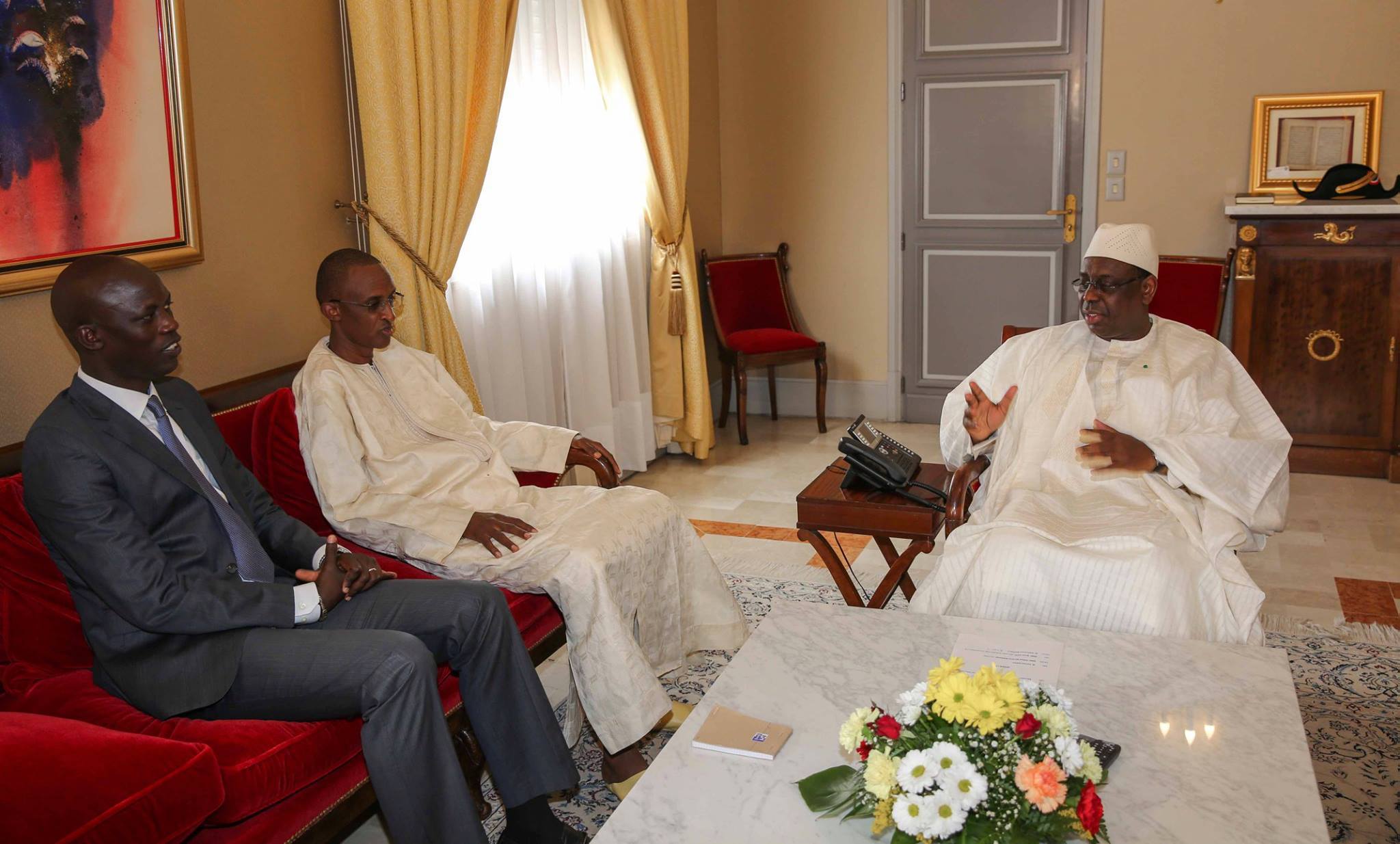 Les images de l'audience à la Présidence  de la République de Khafor Touré et Abdoulaye Saïdou Sow