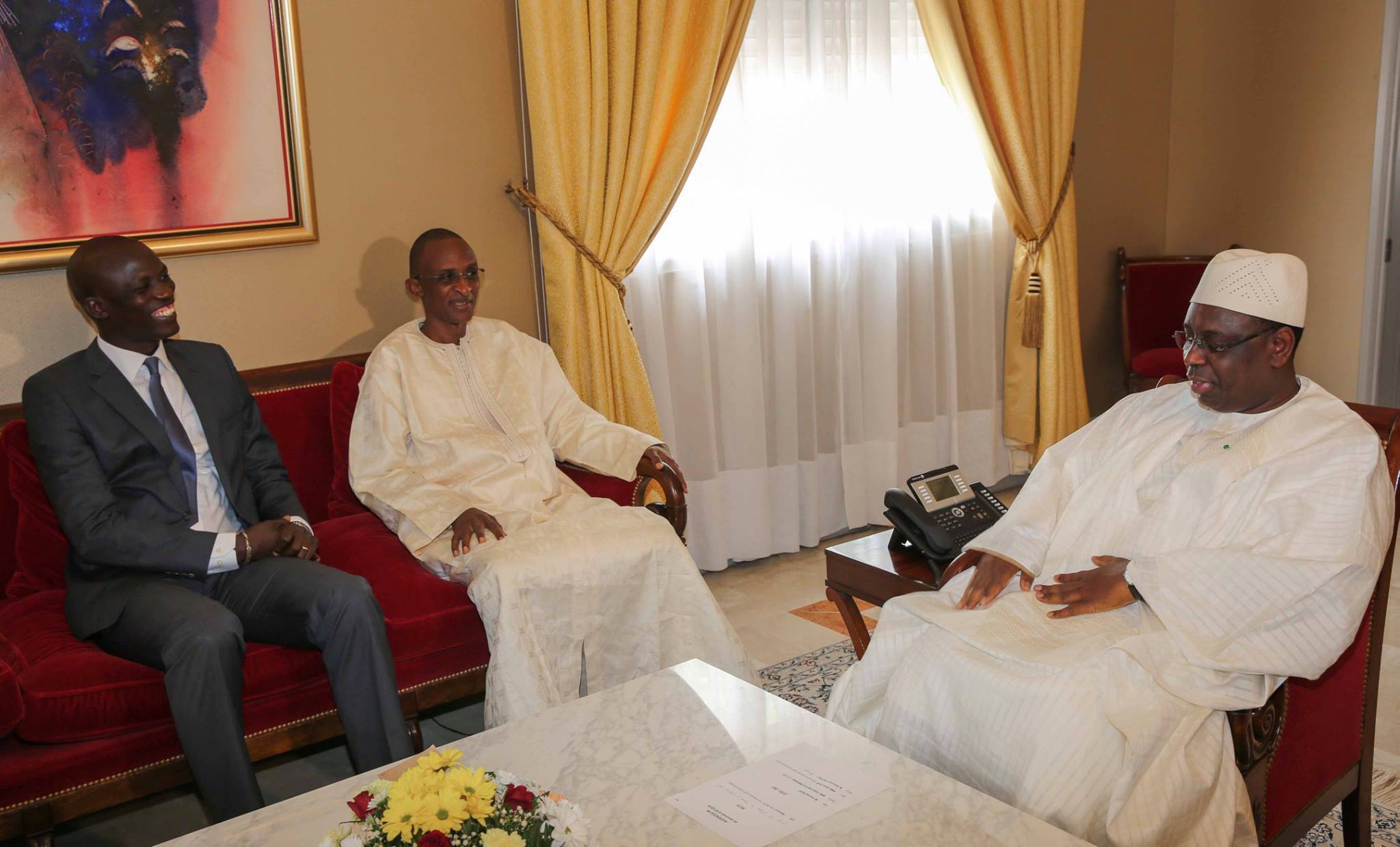 Les images de l'audience à la Présidence  de la République de Khafor Touré et Abdoulaye Saïdou Sow