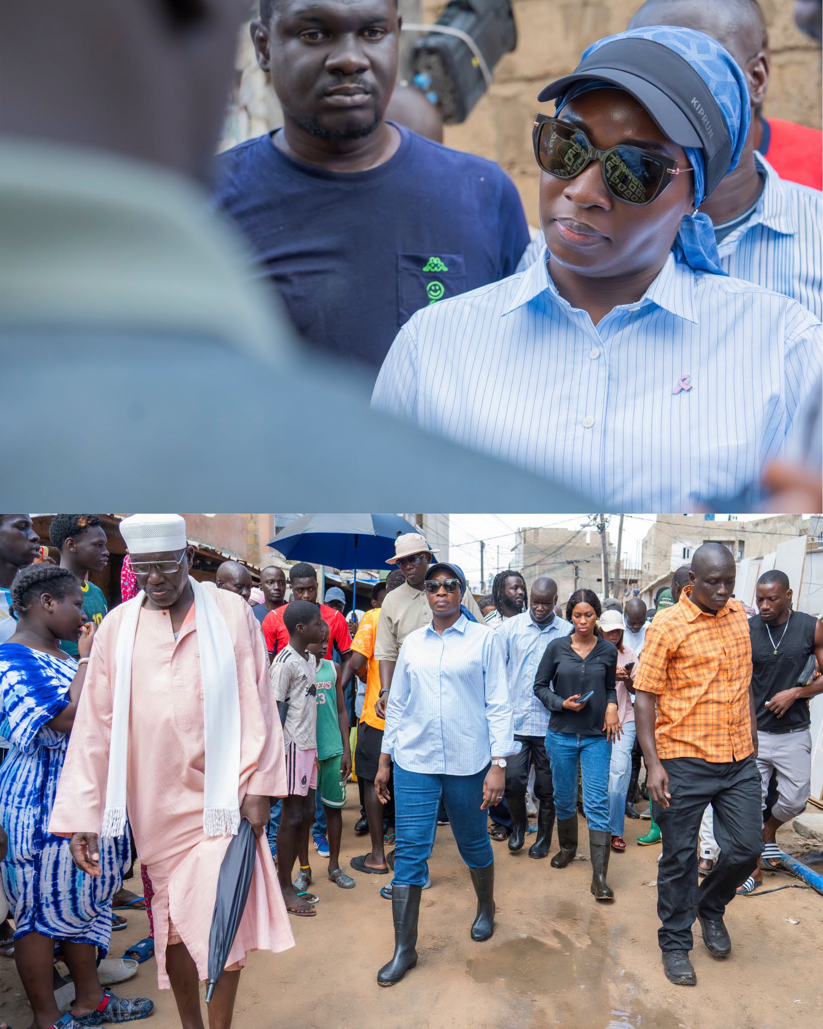 SOLIDARITÉ EN PÉRIODE D'INONDATIONS : La Première Dame Marie Khone Faye au chevet des sinistrés de Dakar, une logistique lourde déployée pour soulager les familles