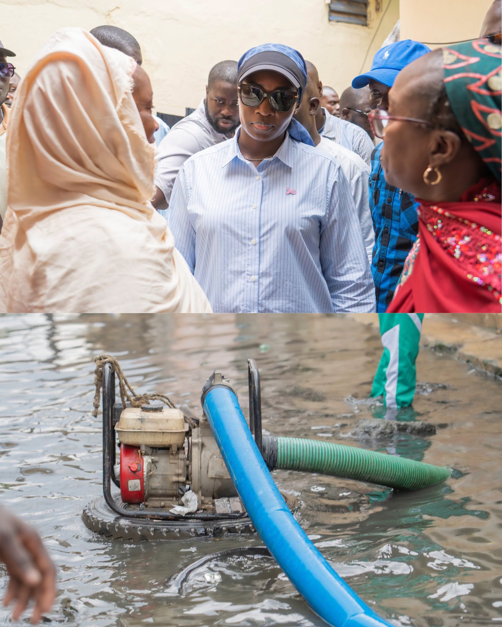 SOLIDARITÉ EN PÉRIODE D'INONDATIONS : La Première Dame Marie Khone Faye au chevet des sinistrés de Dakar, une logistique lourde déployée pour soulager les familles