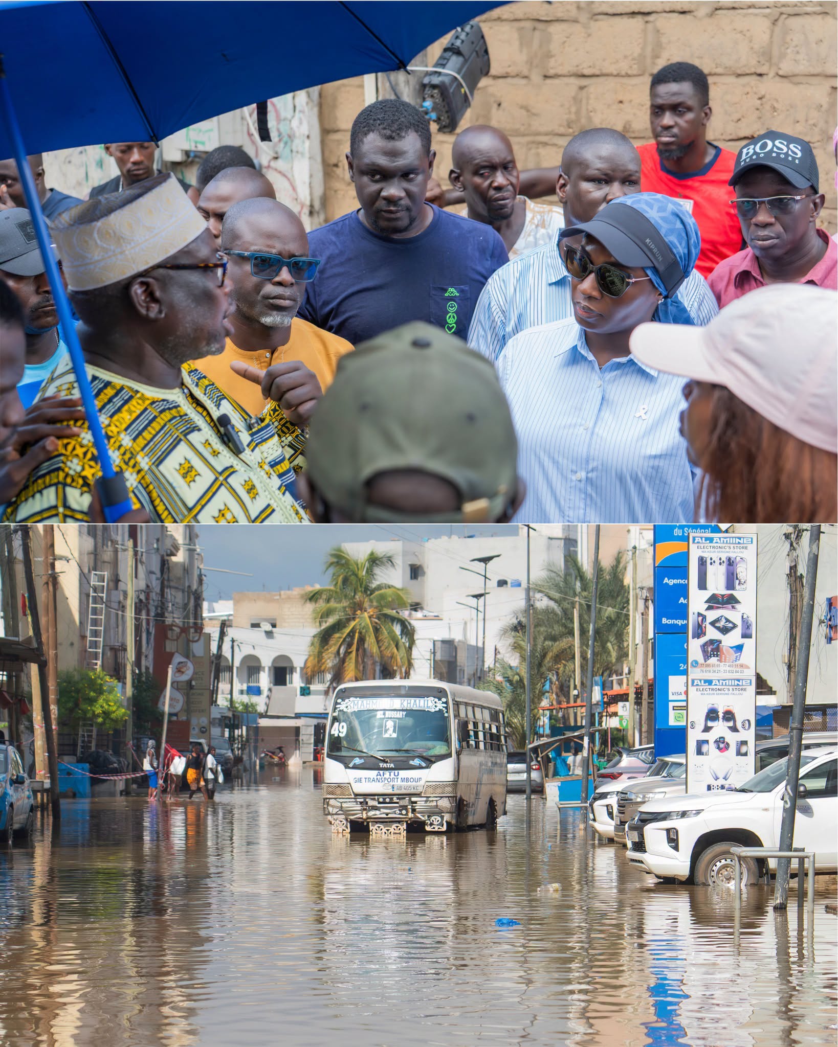 SOLIDARITÉ EN PÉRIODE D'INONDATIONS : La Première Dame Marie Khone Faye au chevet des sinistrés de Dakar, une logistique lourde déployée pour soulager les familles