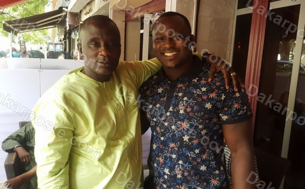 Mohamed Samb responsable politique aux Hlm en compagnie de son ami lutteur Modou Lo