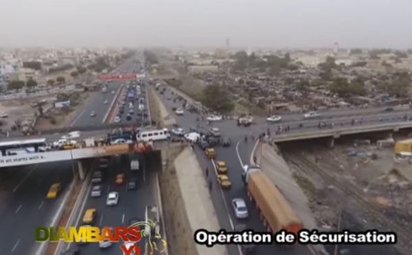 Un camion de « Yamba » poursuivi par les forces de l’ordre avec un hélicoptère. Regardez !